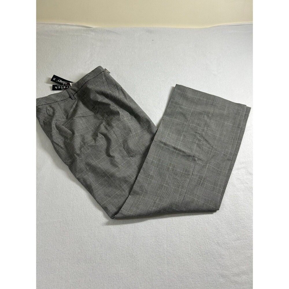 Pantology Women's Dress Pants size 12 Gray/Black/White Stretch Wide Leg NEW 341